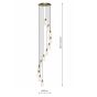 Valora 12 Light Cluster Pendant Antique Bronze and Ribbed Glass