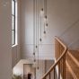 Valora 9 Light Cluster Pendant Antique Bronze and Ribbed Glass