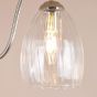 Valora 3 Light Semi-Flush Polished Nickel and Ribbed Glass