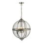 Vanessa 5 Light Pendant Polished Nickel And Clear