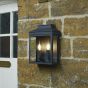 Vapour 2 Light Coach Lantern Outdoor Wall Light Matt Black IP44