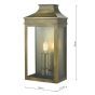 Vapour Coach Lantern Outdoor Wall Light Weathered Brass IP44