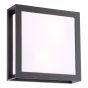 Vayu 2 Light Outdoor Wall Light Matt Black and Opal IP44