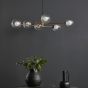 Vignette 6 Light Pendant Aged Brass With Clear/Opal Glass