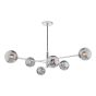 Vignette 6 Light Pendant Polished Chrome With Smoked Glass