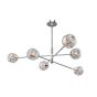 Vignette 6 Light Pendant Polished Chrome With Closed Organic Smoked Glass