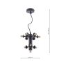 Vine 10 Light Pendant Satin Black Fitting Only