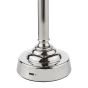 Virgil Rechargeable Table Lamp Polished Nickel With Linen Scalloped Shade LED