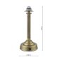 Virgil Rechargeable Table Lamp Matt Antique Brass Base Only LED