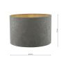 Wanda Grey Velvet Drum Shade 34cm