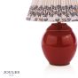 Joules Wentworth Table Lamp Red Ceramic and Matt Antique Brass With Shade
