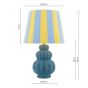 Joules Whitby Table Lamp Matt Blue With Shade