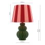 Joules Whitby Table Lamp Matt Green With Shade