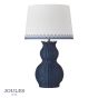 Joules Whitby Table Lamp Matt Blue and Antique Brass With Shade