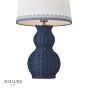 Joules Whitby Table Lamp Matt Blue and Antique Brass With Shade