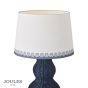 Joules Whitby Table Lamp Matt Blue and Antique Brass With Shade