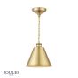 Joules Wollaton Pendant Matt Antique Brass and Matt White