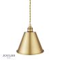 Joules Wollaton Pendant Matt Antique Brass and Matt White