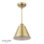 Joules Wollaton Pendant Matt Antique Brass and Matt White