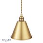 Joules Wollaton 3 Light Bar Pendant Matt Antique Brass and Matt White