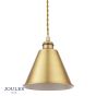 Joules Wollaton 3 Light Bar Pendant Matt Antique Brass and Matt White