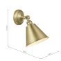 Joules Wollaton Wall Light Matt Antique Brass
