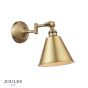 Joules Wollaton Single Spotlight Matt Antique Brass and Matt White