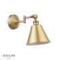 Joules Wollaton Single Spotlight Matt Antique Brass and Matt White