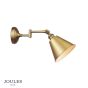Joules Wollaton Single Spotlight Matt Antique Brass and Matt White