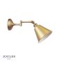 Joules Wollaton Single Spotlight Matt Antique Brass and Matt White