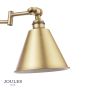 Joules Wollaton Single Spotlight Matt Antique Brass and Matt White