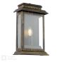 Wrest Park Outdoor Wall Light Hand-brushed Black/Gold and Glass IP44