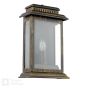 Wrest Park Outdoor Wall Light Hand-brushed Black/Gold and Glass IP44