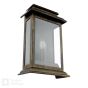 Wrest Park Outdoor Wall Light Hand-brushed Black/Gold and Glass IP44