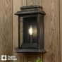 Wrest Park Outdoor Wall Light Hand-brushed Black/Gold and Glass IP44