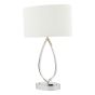 Wyatt Touch Table Lamp Polished Chrome With Shade