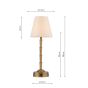 Wyman Table Lamp Antique Bronze With Linen Shade LED
