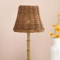 Wyman Rechargeable Table Lamp Antique Bronze With Rattan Shade LED