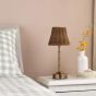 Wyman Rechargeable Table Lamp Antique Bronze With Rattan Shade LED