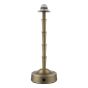 Wyman Rechargeable Table Lamp Antique Bronze With Linen Scallop Shade LED