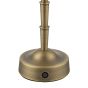Wyman Rechargeable Table Lamp Matt Antique Brass Base Only LED