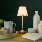 Wyman Rechargeable Table Lamp Matt Antique Brass Base Only LED