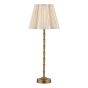 Wyman Rechargeable Table Lamp Antique Bronze With Linen Pleated Scalloped Shade LED