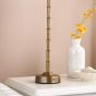 Wyman Rechargeable Table Lamp Antique Bronze With Linen Pleated Scalloped Shade LED