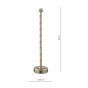 Wyman Large Rechargeable Table Lamp Antique Brass Base Only LED
