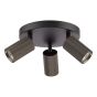 Yamis 3 Light Plate Spotlight Satin Bronze and Matt Black