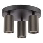 Yamis 3 Light Plate Spotlight Satin Bronze and Matt Black