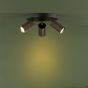 Yamis 3 Light Plate Spotlight Satin Bronze and Matt Black