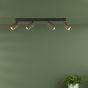Yamis 4 Light Bar Spotlight Knurled Bronze and Matt Black