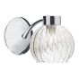 Yasmin Wall Light Polished Chrome and Ribbed Glass